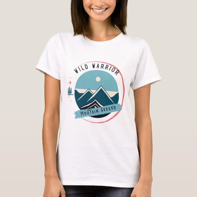 T-shirt Guerrier sauvage Recherche de montagne (Devant)