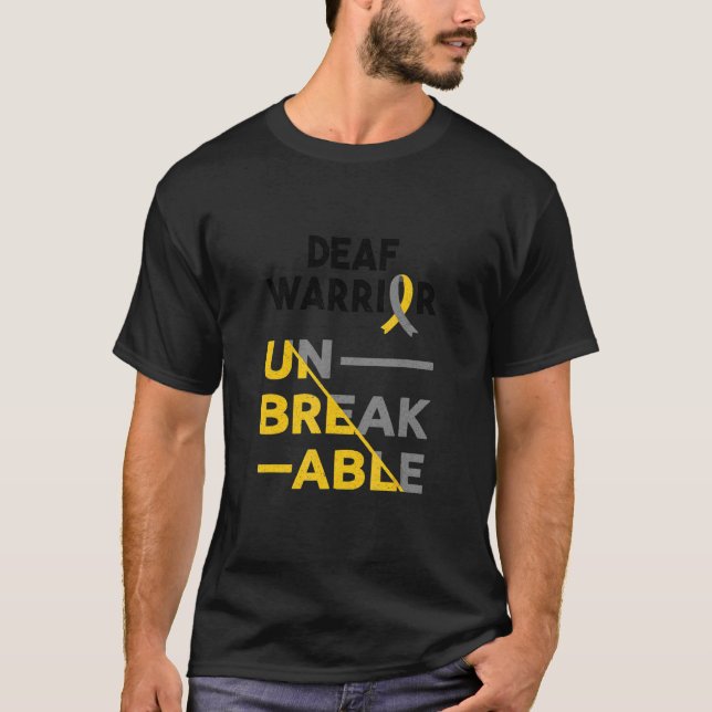 T-shirt Guerrier sourd Sensibilisation sourde (Devant)