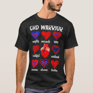 T-shirt Guerrier TCH Fier Maladie Cardiaque Congénitale Se