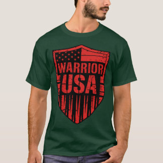T-shirt guerrier usa grunge american pride graphique