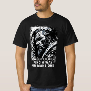 T-shirt Guerrier viking Norse Mythologie Mots puissants