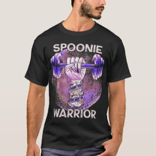 T-shirt Guerrière à la cuillère Lupus Haltère Poing Violet
