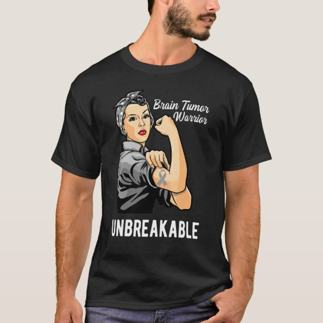 T-shirt Guerrière de la tumeur du cerveau Femmes Incassabl (Devant)