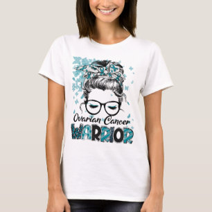 T-shirt Guerrière du cancer de l'ovaire Femme Fille Surviv