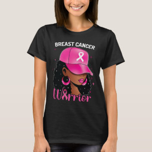 T-shirt Guerrière du cancer Femme noire Sensibilisation au