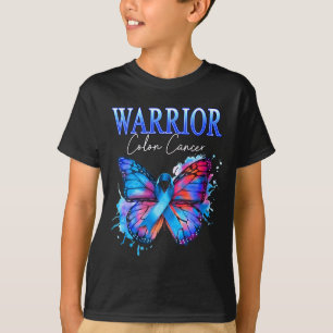 T-shirt Guerrière survivante du cancer du côlon féminin bl