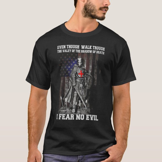 T-shirt Guerriers américains Crusader Knight Templar Je cr (Devant)