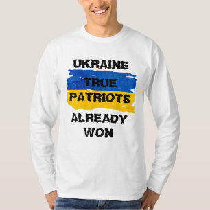 T-shirt Guerriers Bleu et Jaune Drapeau de l'Ukraine