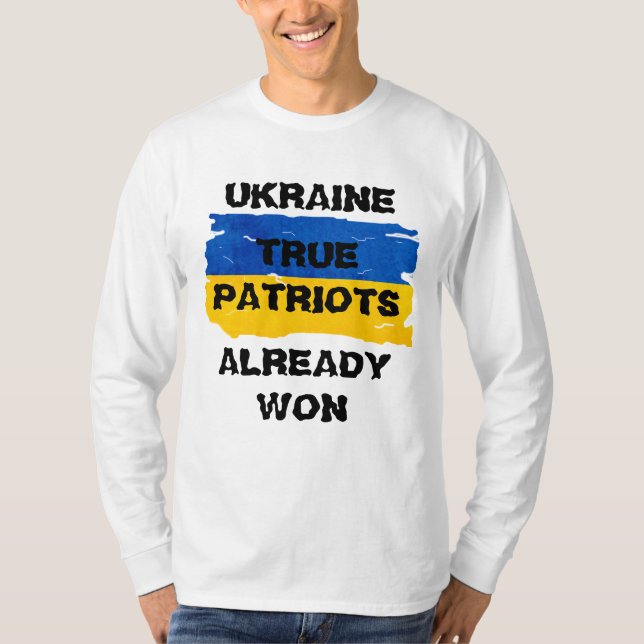 T-shirt Guerriers Bleu et Jaune Drapeau de l'Ukraine  (Devant)