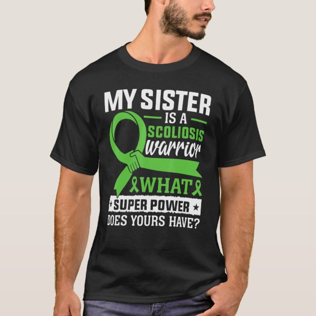 T-shirt Guerriers de la Scoliose Blessure au dos Frère Sco (Devant)