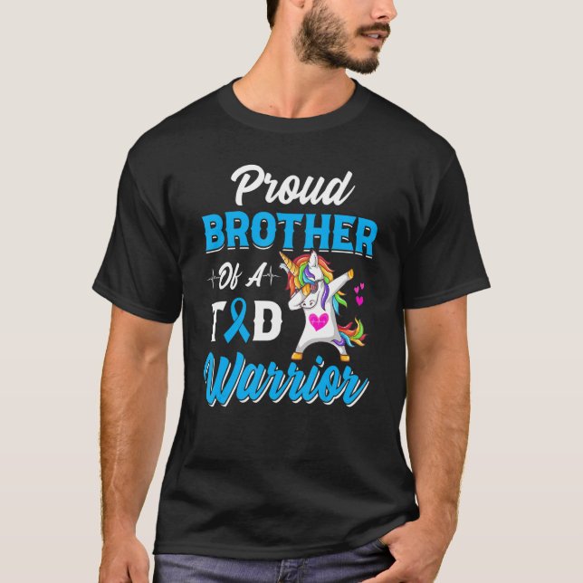 T-shirt Guerriers du diabète Frère Dabbing Unicorne Diabèt (Devant)
