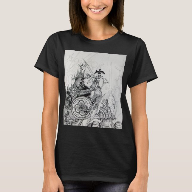 T-shirt GUERRIERS GOTHIQUES, Chevaliers barbares, Imaginai (Devant)