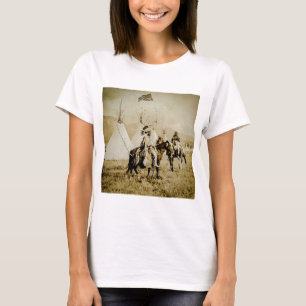 T-shirt Guerriers vintages de Natif américain d'Indiens 