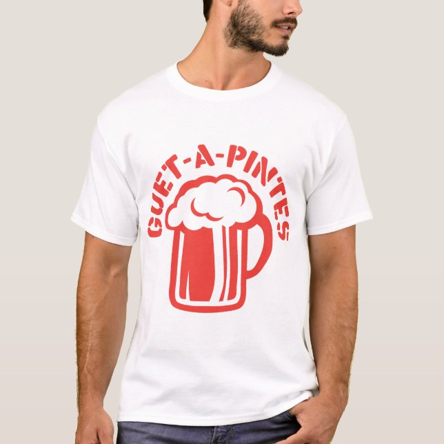 T-shirt guet a pintes alcool humour biere (Devant)