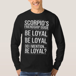T-shirt Guide d'amitié de Scorpio Citation amusante