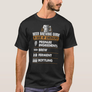 T-shirt Guide De Brassage De Bière En Coque D'Urgence Home