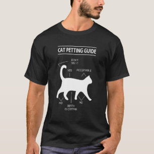 T-shirt Guide de caresses pour chats N'essayez pas ici N