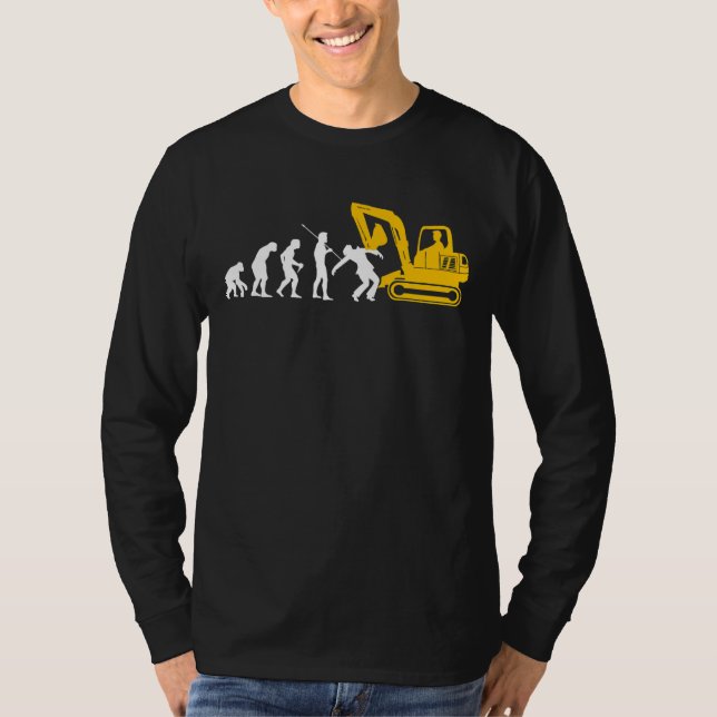 T-shirt Guide de l'excavateur de conduite Travaux de const (Devant)