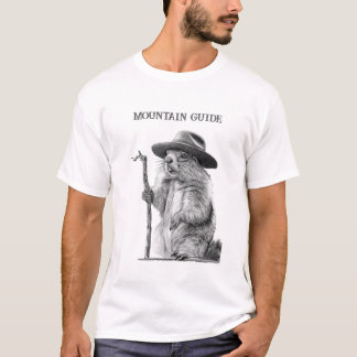 T-shirt Guide de montagne - Design de marmotte de rêve