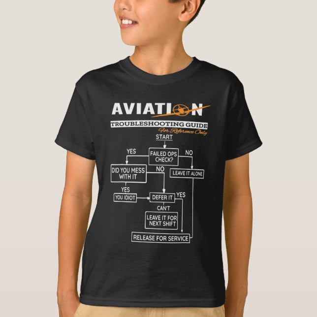 T-shirt Guide de tir sur les problèmes de l'avion pilote a (Devant)