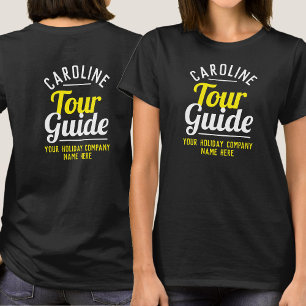 T-shirt Guide de voyage et de circuit imprimé recto verso