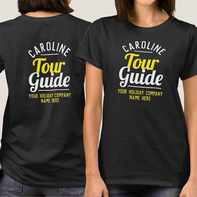 T-shirt Guide de voyage et de circuit imprimé recto verso (Créateur téléchargé)