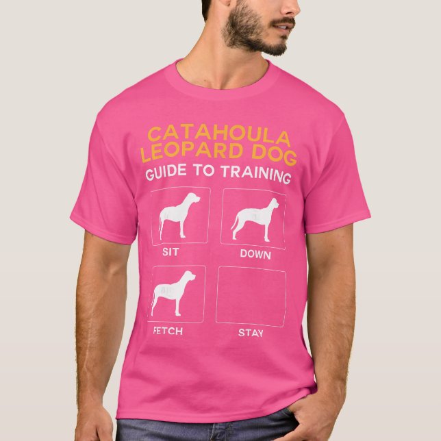 T-shirt Guide du chien léopard Catahoula pour l'obéissance (Devant)