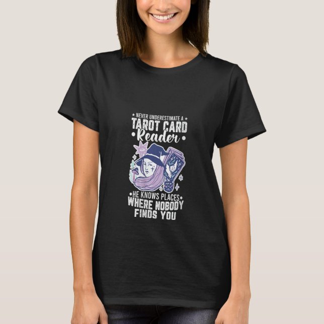T-shirt Guide du jeu de lecture de la carte Tarot (Devant)