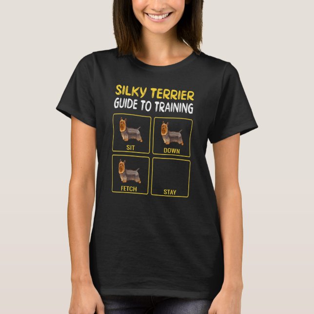 T-shirt Guide du Silky Terrier pour la formation à l'obéis (Devant)