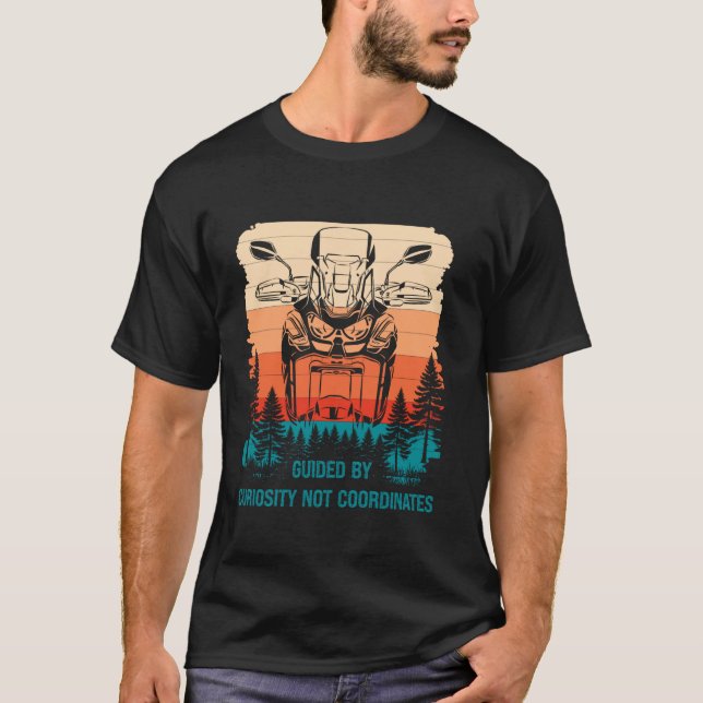 T-shirt Guidé par la curiosité et non par les coordonnées  (Devant)