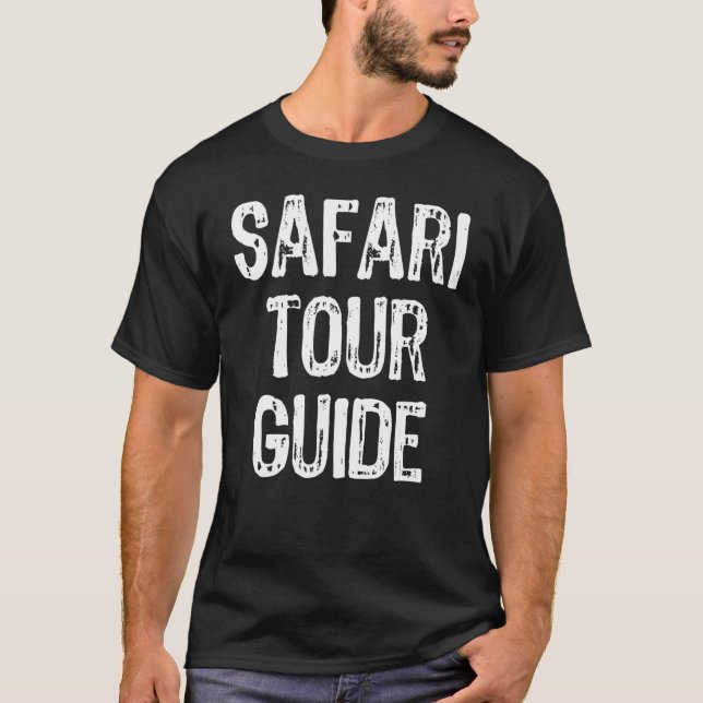 T-shirt Guide Safari Tour Costume Halloween Lazy Easy (Devant)