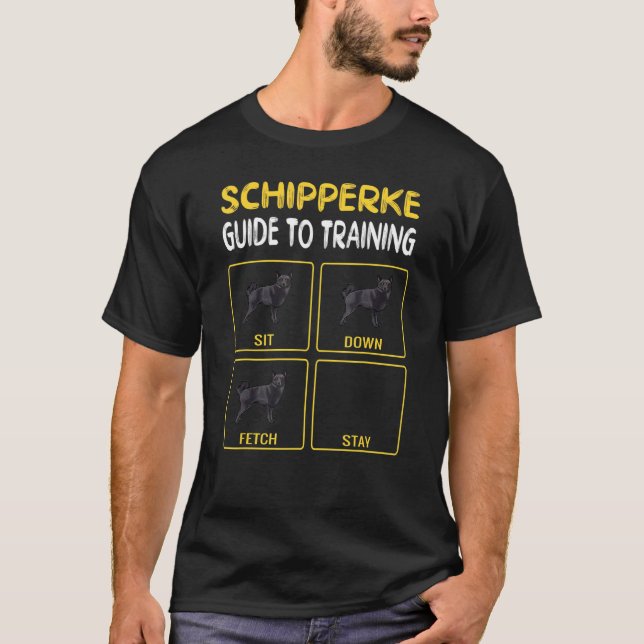 T-shirt Guide Schipperke pour la formation à l'obéissance  (Devant)