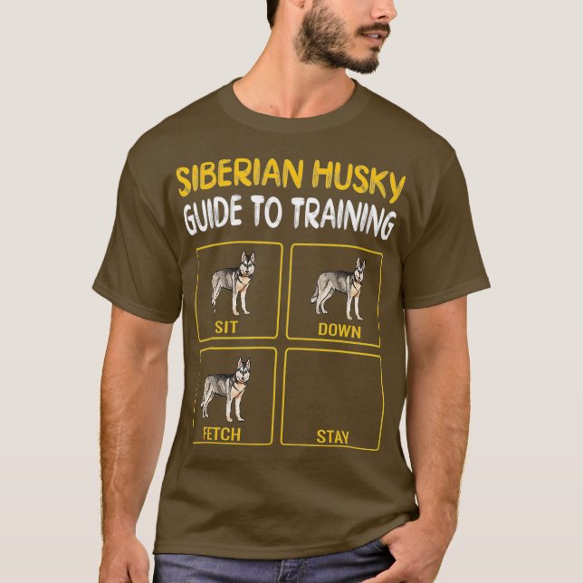 T-shirt Guide Sibérien Husky Pour L'Entraînement De L'Obéi (Devant)