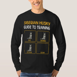 T-shirt Guide Sibérien Husky Pour L'Entraînement De L'Obéi