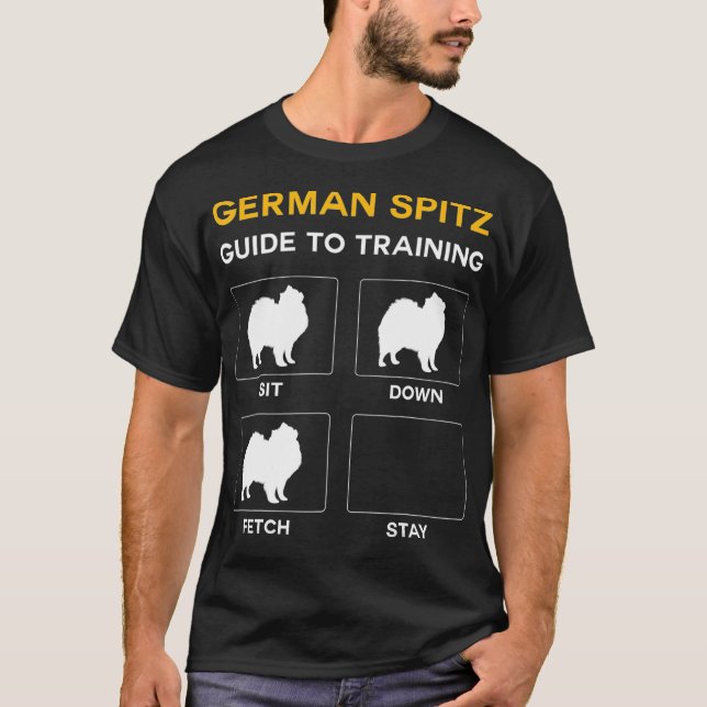 T-shirt Guide Spitz Allemand D'Entraînement Chien Obedienc (Devant)
