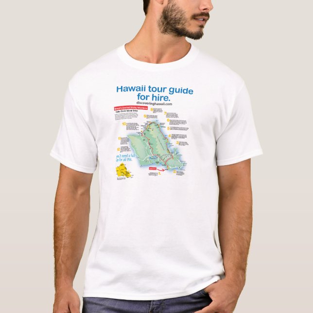T-shirt Guide touristique d'Hawaï pour la location (Devant)