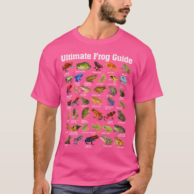 T-shirt Guide Ultime Grenouille Espèces Amphibiens Faits H (Devant)