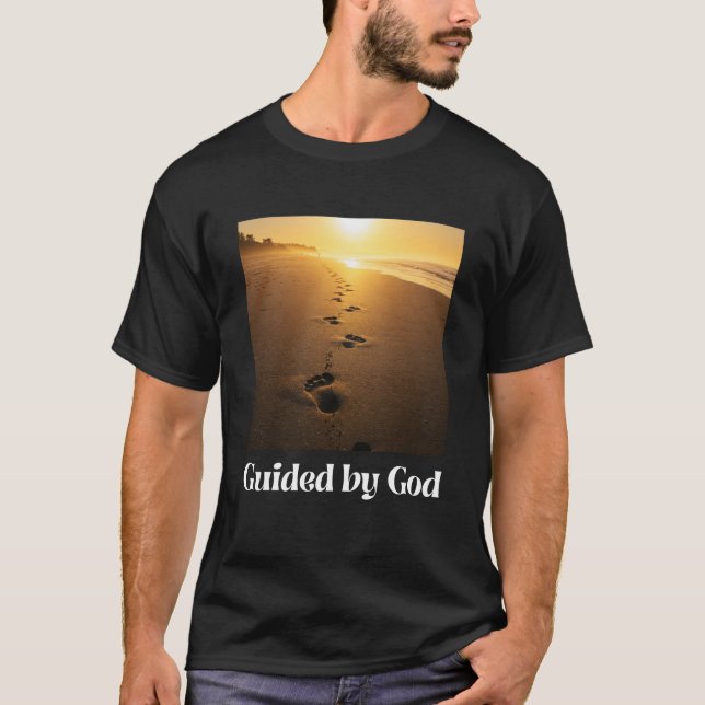 T-shirt Guidée par Dieu - Étapes de la Foi (Devant)