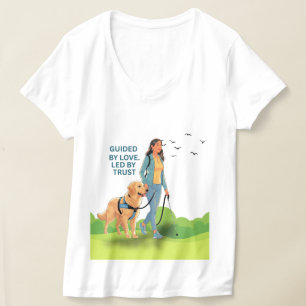 T-shirt Guidée par Love - Guide Chien Conception de suppor