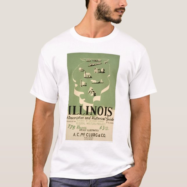 T-shirt Guidez à l'Illinois WPA 1940 (Devant)