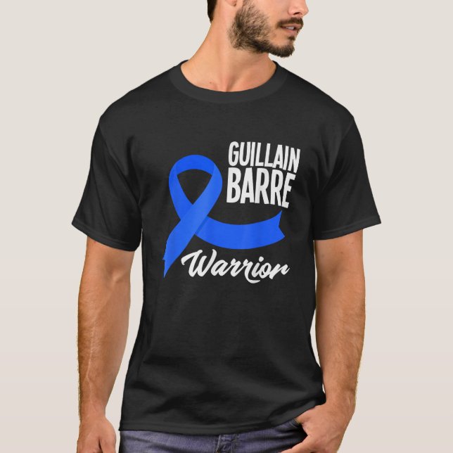 T-shirt Guillain Barre guerrier Blue Ribbon Sensibilisatio (Devant)