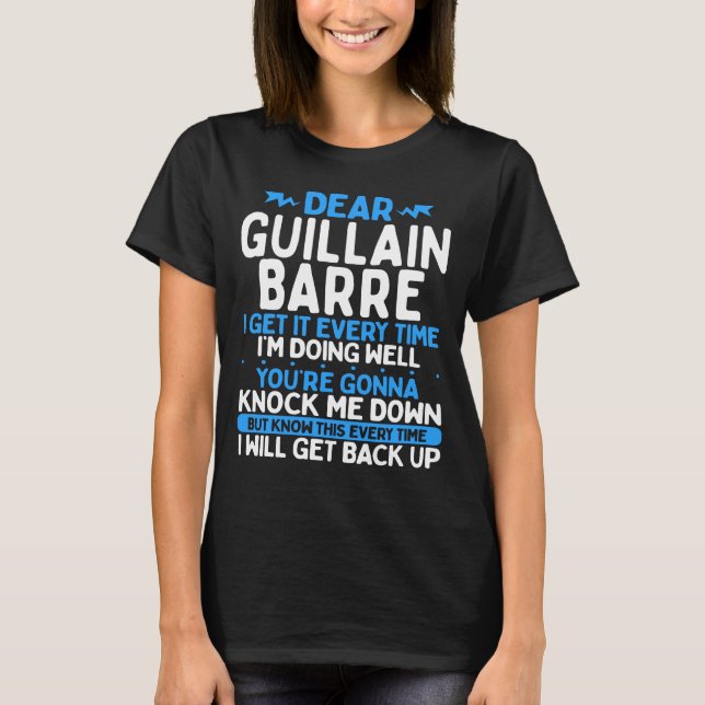 T-shirt Guillain Barre Sensibilisation au syndrome Guillai (Devant)