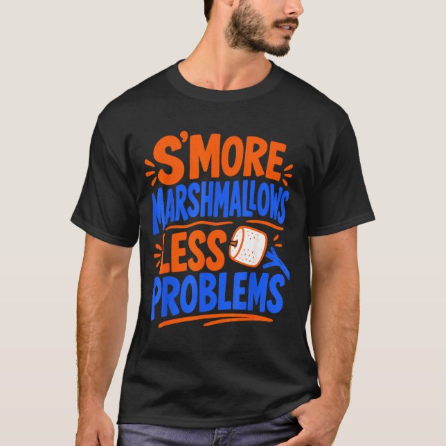 T-shirt Guimauve s'mores de feu de camp  (Devant)