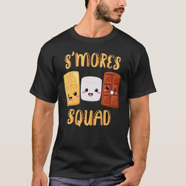 T-shirt Guimauves S'mores  Équipe S'mores Camping Feu de c (Devant)