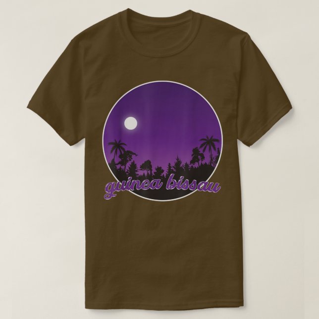 T-shirt guinea bissau By night with Palms  (Design devant)