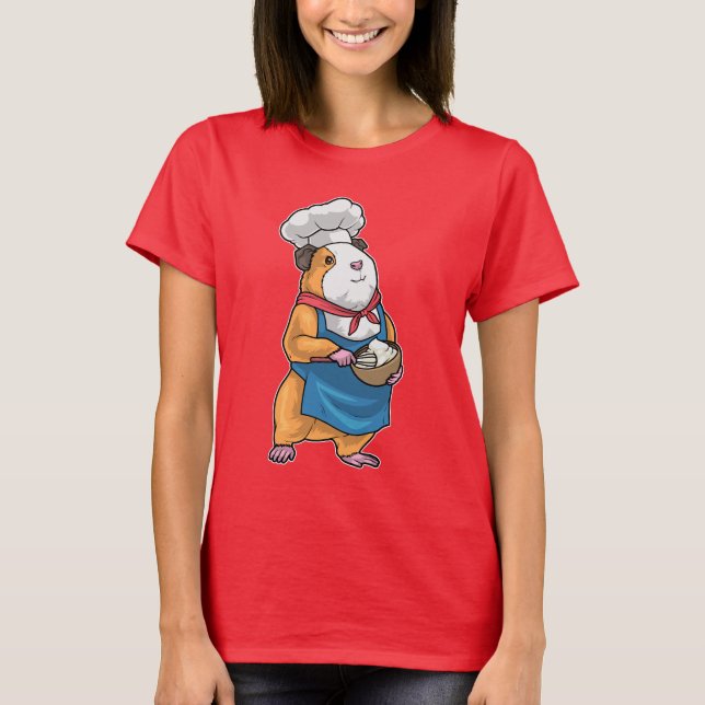 T-shirt Guinea pig Chef Bowl Cook (Devant)
