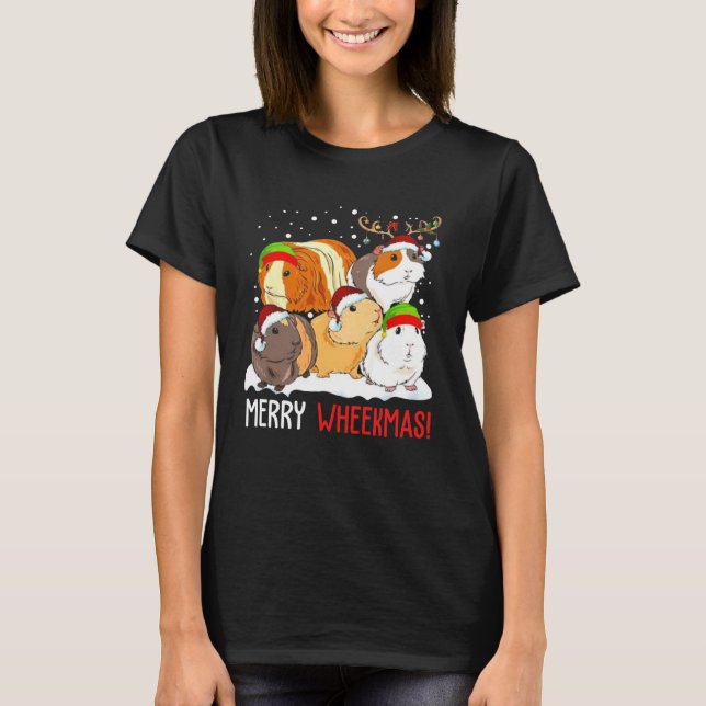 T-shirt Guinea Pig Christmas Merry Wheekmas  Guinea Pigs (Devant)