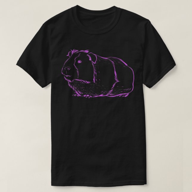 T-shirt Guinea Pig Drawing Furry Potato  (Design devant)