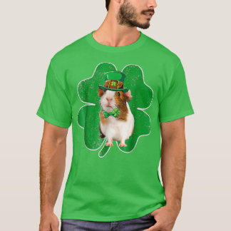 T-shirt Guinea Pig Leprechaun Hat & Shamrock Irish St Patr