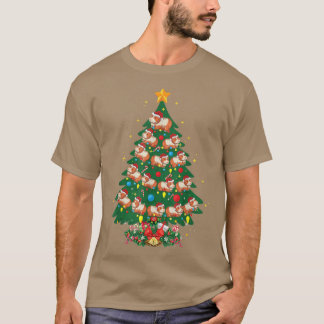 T-shirt Guinea Pig Lover Xmas Santa Hat Guinea Pig Christm